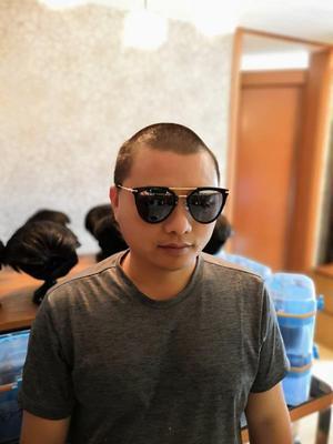 佩戴假发前