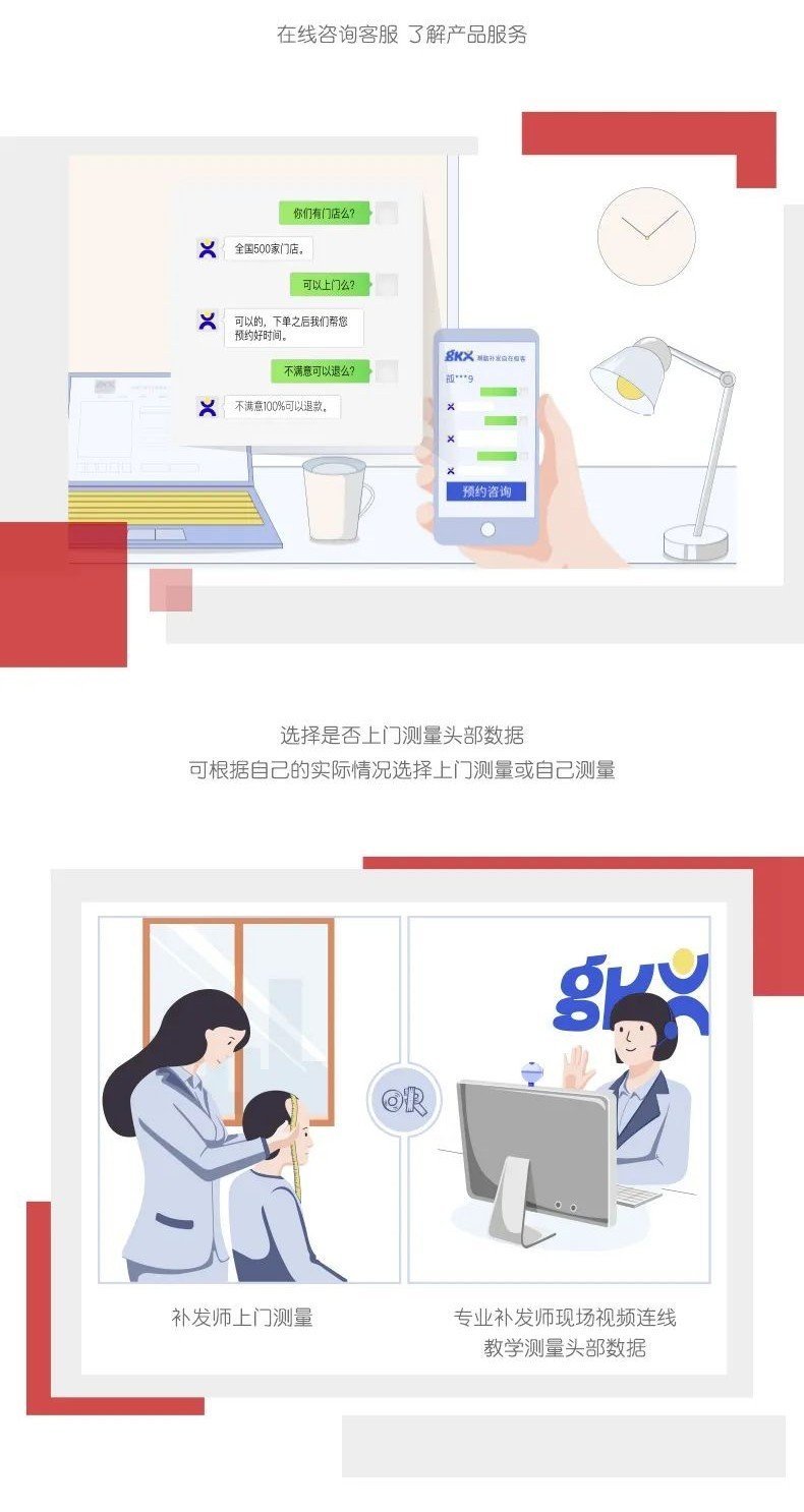 在线咨询，了解假发产品