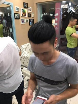 2000块的假发佩戴效果——正面 2000块的假发佩戴效果——正面