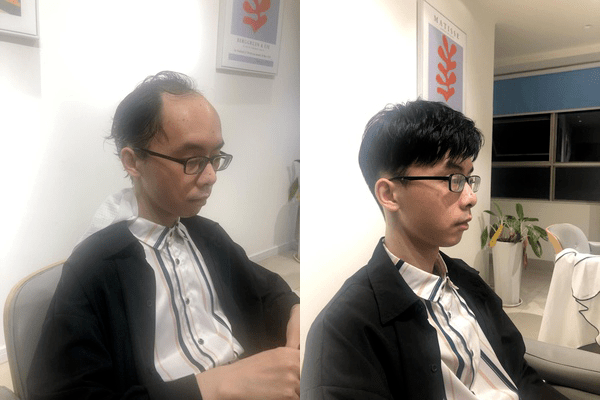 这个头发戴着刚好 戴在头上给真的是一模一样的 这个头发戴着刚好 戴在头上给真的是一模一样的