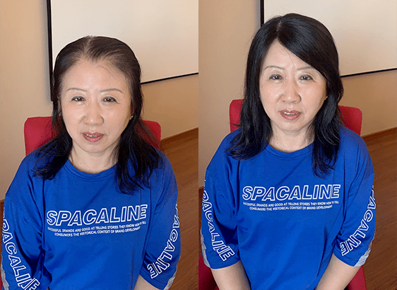 女士定制假发补发片效果