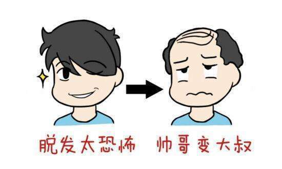 脱发太恐怖，帅哥变大叔